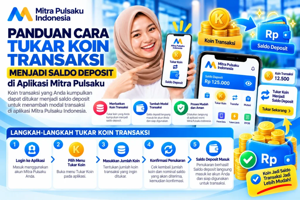 cara tukar koin mitra pulsaku